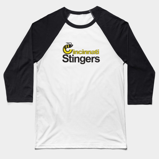 Defunct Cincinnati Stingers Hockey 1977 Baseball T-Shirt by LocalZonly